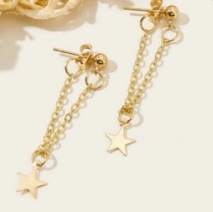 Star Chain Drop Earrings